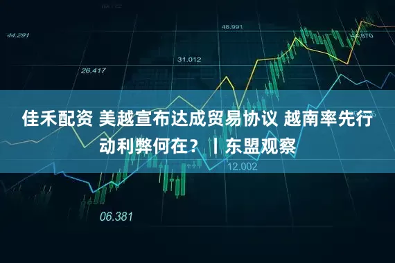 佳禾配资 美越宣布达成贸易协议 越南率先行动利弊何在？丨东盟观察